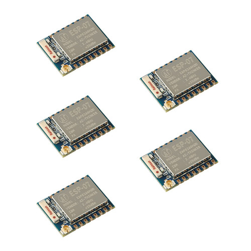 JESSINIE 5Pcs ESP-07 ESP8266 Remote Serial Port Transceiver Module ESP-07 WiFi Wireless Module AP+STA Converter Development Board