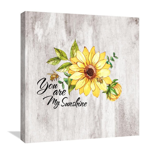 Canvas Wall Art Vintage Sunflowers Painting Print on Canvas Rustic Canvas Painting Print Framed Wall Poster Art Decor for Bathroom Bathroom Canvas Poster Ready to Hang 16 Inch