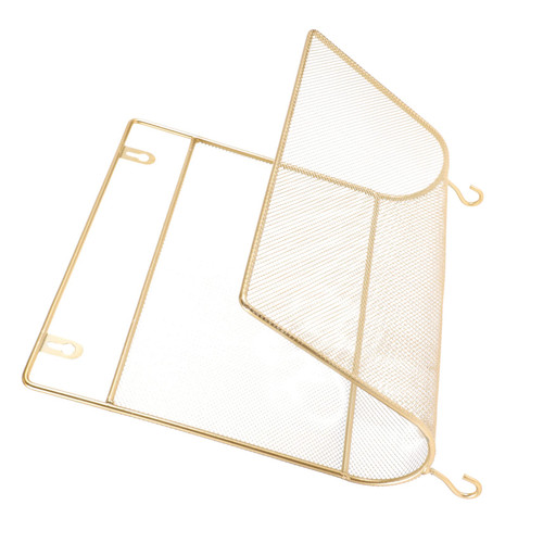 Zerodeko Book Shelves for Office Wall Mount Bookshelf Metal Wall Shelf Document File Folder Organizer Metal Wire Storage Basket Floating Bookshelves Wrought Iron Golden Wall Hanging Shelf