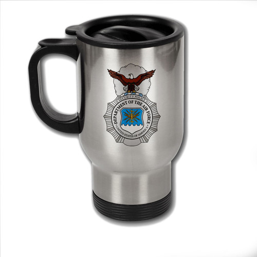 ExpressItBest Stainless Steel Coffee Mug with U.S. Air Force Security Forces (AFSC) badge ExpressItBest Stainless Steel Coffee Mug with U.S. Air Force Security Forces (AFSC) badge