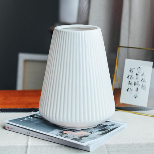 White Vase,Ceramic Vase for Pampas Grass Flowers,Modern Vase for Home Decor,Boho Vase for Coffee Table Bedroom Living Room Bookshelf Mantel