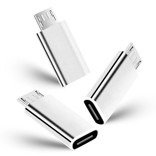 Micro USB to USB C Adapter [3 Pack],Micro USB Adapter,USB C Micro USB,USB C to USB Micro,Type C to Micro USB Adapter for Charging Power Bank Camera Controller Socket Port Android Huawei Headphone Jack