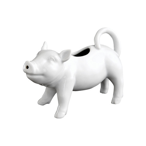 HIC Pig Creamer with Handle, Fine White Porcelain, 6-Ounces HIC Pig Creamer with Handle, Fine White Porcelain, 6-Ounces