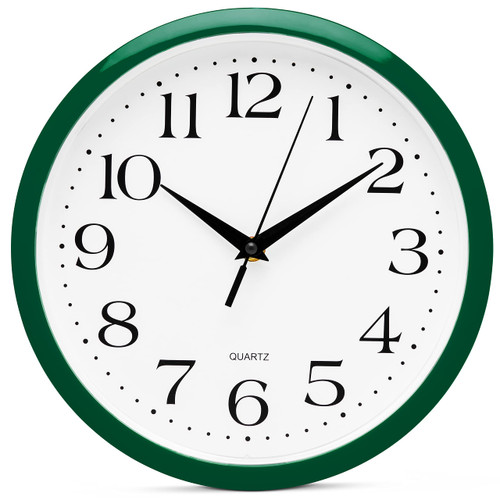 Bernhard Products Hunter Green Wall Clock Silent Non Ticking - 12 Inch Quality Quartz Battery Operated Round Easy to Read Home/Kitchen/Office/Classroom/School Clock Bernhard Products Hunter Green Wall Clock Silent Non Ticking - 12 Inch Quality Quartz Battery Operated Round Easy to Read Home/Kitchen/Office/Classroom/School Clock