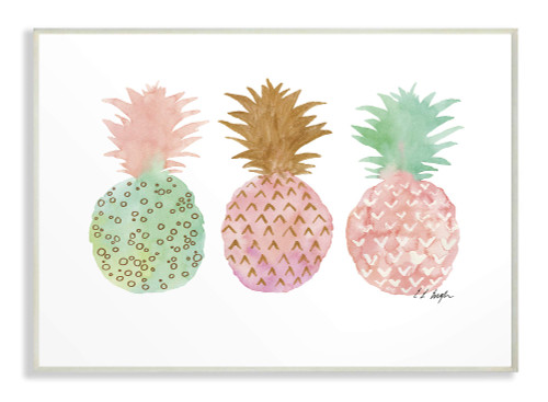 Stupell Industries Pink and Mint Patterned Pineapples in a Row Wall Plaque, 10 x 15, Multi-Color Stupell Industries Pink and Mint Patterned Pineapples in a Row Wall Plaque, 10 x 15, Multi-Color