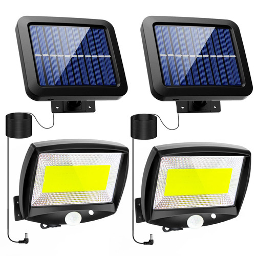 Eyesgood Solar Outdoor Lights Waterproof 2 Pack LED Solar Powered Flood Lights with Motion Sensor Dusk to Dawn Outdoor Lighting with 16.4Ft Cable for Outside Yard Porch Garden Patio Path Eyesgood Solar Outdoor Lights Waterproof 2 Pack LED Solar Powered Flood Lights with Motion Sensor Dusk to Dawn Outdoor Lighting with 16.4Ft Cable for Outside Yard Porch Garden Patio Path