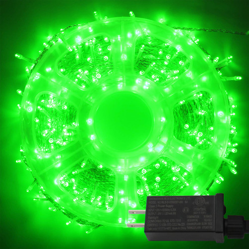 YAOZHOU Green Christmas String Lights 196.8Ft 600LED 8 Modes Green Fairy Decor Lights for Christmas, Holiday, Party, Outdoor,Indoor, Wedding, Garden(Green)