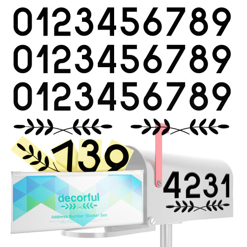 Decorful Reflective Mailbox Numbers Waterproof Number Stickers Mailbox Numbers for Outside 3 Sets House Address Rainproof Resistant Adhesive Address Decals - Gold Silver Black - Address Sign for Outside or Inside Decorful Reflective Mailbox Numbers Waterproof Number Stickers Mailbox Numbers for Outside 3 Sets House Address Rainproof Resistant Adhesive Address Decals - Gold Silver Black - Address Sign for Outside or Inside