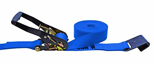 Multiprens 6822-27-BLUE Blue Ratchet Strap (Ergonomic 2" X27' with #210 Flat Hook - 27Ft)