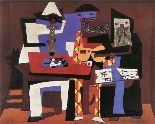 Three Musicians, Picasso - Canvas OR Print Wall Art