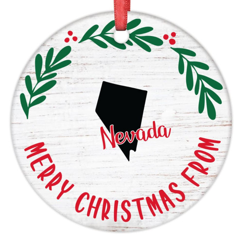Nevada Ornaments Personalized Home State Christmas Ornaments 2022 Merry Christmas Wreath Christmas Decorations for Tree Nevada Hanging Ornaments Holiday Christmas Keepsake New Year Gifts, 3 Inch Nevada Ornaments Personalized Home State Christmas Ornaments 2022 Merry Christmas Wreath Christmas Decorations for Tree Nevada Hanging Ornaments Holiday Christmas Keepsake New Year Gifts, 3 Inch