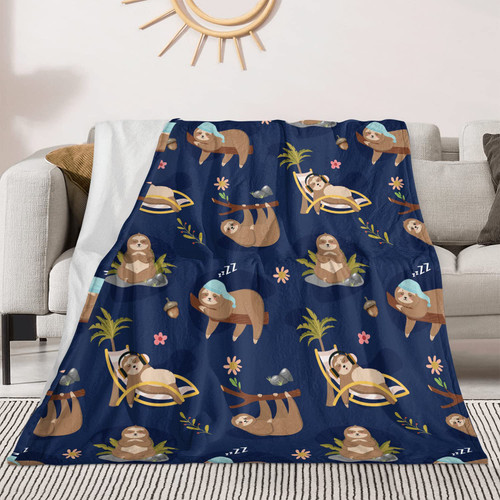 MIBOI Sloth Blanket Sloth Gifts for Women Girls Plush Lightweight Flannel Fleece Kids Blanket All Season Cute Sloths Throw Blanket for Bed Couch Chair Funny Gifts for Sloth Lovers 60"x50" MIBOI Sloth Blanket Sloth Gifts for Women Girls Plush Lightweight Flannel Fleece Kids Blanket All Season Cute Sloths Throw Blanket for Bed Couch Chair Funny Gifts for Sloth Lovers 60"x50"