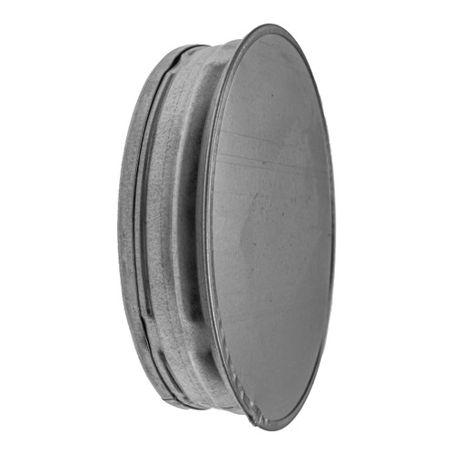 4" Inch Metal Tee Cap - Round Vent Cover - Galvanized Steel - Indoor and Outdoor Pipe Cover - Dryer Vent Cover - Dryer Duct End Cap - 4In Metal End Cap - Metal Plug 4Inch - Round Metal Duct Cap