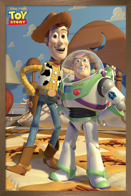 Trends International Disney Pixar Toy Story - Pals Wall Poster, 14.725" x 22.375", Bronze Framed Version