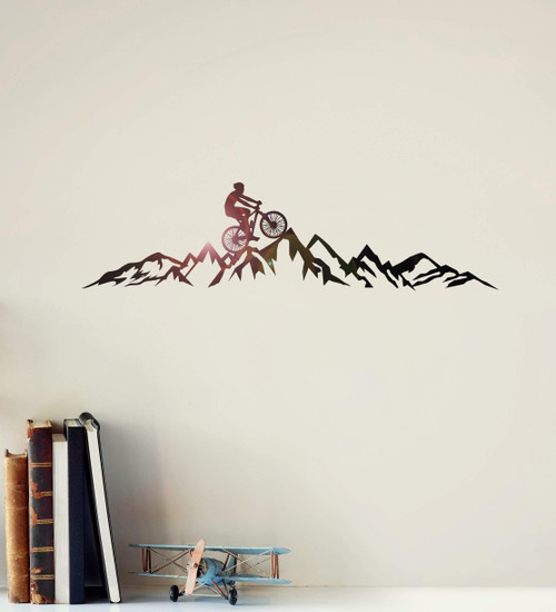 Vinyl Wall Decal Bicycle Bike Extreme Sport Mountain Hill Stickers Mural Large Decor (g1735) Black Vinyl Wall Decal Bicycle Bike Extreme Sport Mountain Hill Stickers Mural Large Decor (g1735) Black