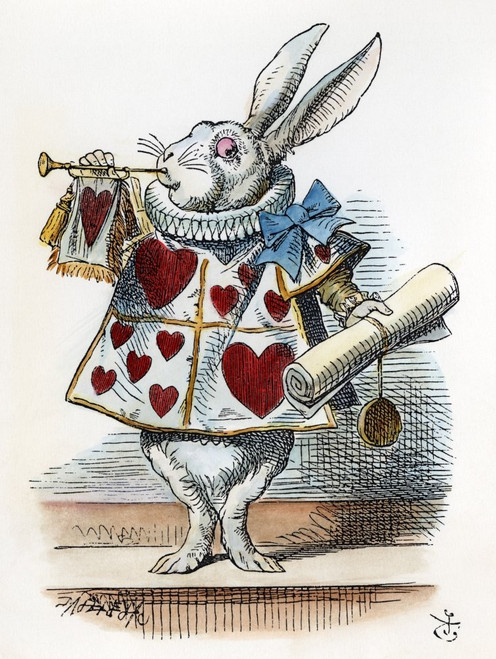 Carroll Alice 1865 Nthe White Rabbit As Herald At The Trial After The Design By Sir John Tenniel For The First Edition Of Lewis CarrollS AliceS Adventures In Wonderland Poster Print by (18 x 24) Carroll Alice 1865 Nthe White Rabbit As Herald At The Trial After The Design By Sir John Tenniel For The First Edition Of Lewis CarrollS AliceS Adventures In Wonderland Poster Print by (18 x 24)