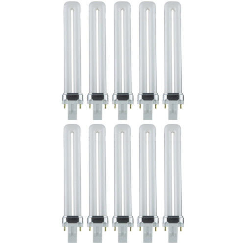 Sunlite PL13/SP30K/10PK 2-Pin Fluorescent 13W 3000K Warm White U Shaped PL CFL Twin Tube Plugin Light Bulbs with GX23 Base (10 Pack)
