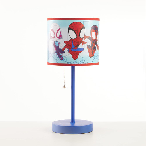 Idea Nuova Marvel Spidey and His Amazing Friends Stick Table Lamp, with Pull Chain, Spidey & His Amazing Friends