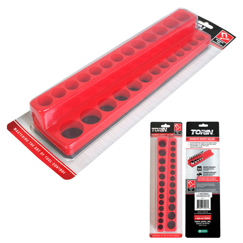 BIG RED AMTO721TR Tool Storage Organizer: Magnetic Socket Rack, 1/4" Drive Sockets, Regular