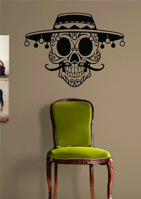 BYRON HOYLE Mexican Sugar Skull Design Decal Sticker Wall Vinyl Decor Art Living Room Bedroom Roses Day of The Dead Mexican BYRON HOYLE Mexican Sugar Skull Design Decal Sticker Wall Vinyl Decor Art Living Room Bedroom Roses Day of The Dead Mexican