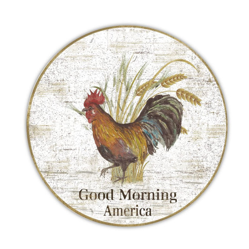 Good Morning America Metal Tin Signs Farm Barn Metal Tin Sign Custom Farmhouse Metal Signs Posters Decoration for Bar Garage Cafes Pubs Home 12x12in