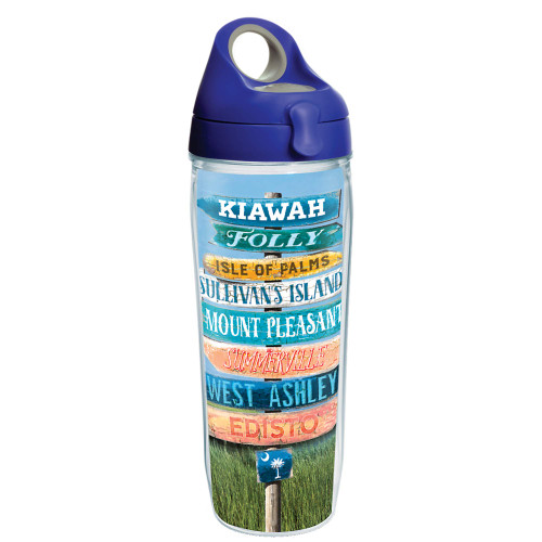 Tervis South Carolina - Charleston Made in USA Double Walled Insulated Tumbler Travel Cup Keeps Drinks Cold & Hot, 24oz Water Bottle, Signs