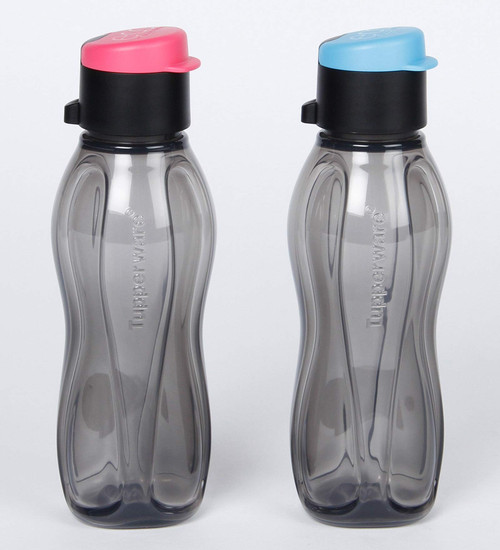 Tupperware Aquasafe Plastic Flip Top Bottle Set, 310ml, Set of 2