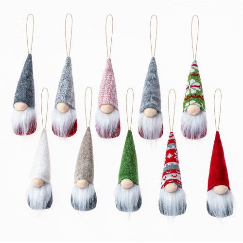 Ritonda Christmas Tree Hanging Gnomes Ornaments Set of 10, Swedish Handmade Plush Gnomes Santa Elf Hanging Home Decorations for Christmas Tree Shelve, Home Decoration Ornaments Holiday Decor Ritonda Christmas Tree Hanging Gnomes Ornaments Set of 10, Swedish Handmade Plush Gnomes Santa Elf Hanging Home Decorations for Christmas Tree Shelve, Home Decoration Ornaments Holiday Decor