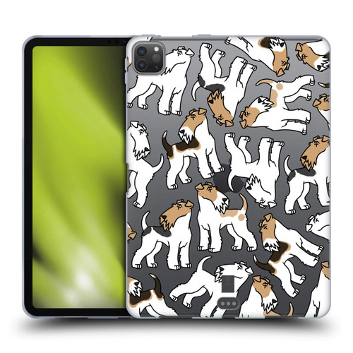 Head Case Designs Wired Fox Terrier Dog Breed Patterns 9 Soft Gel Case Compatible with Apple iPad Pro 11 2020/2021 / 2022