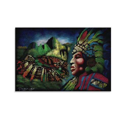 ToMart Machu Picchu Peru Cusco Art Poster Room Aesthetic Poster Home Wall Decoration Canvas Painting Wall Art Poster for Bedroom Living Room Decor 08x12inch(20x30cm) Unframe-style