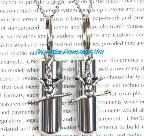 Gymnastics Cremation Urn Pendant-Stainless Steel Urn Necklace-Memorial Necklace-Remembrance Necklace-Gymnastics Cremation-Sympathy-Urn for Ashes Gymnastics Cremation Urn Pendant-Stainless Steel Urn Necklace-Memorial Necklace-Remembrance Necklace-Gymnastics Cremation-Sympathy-Urn for Ashes