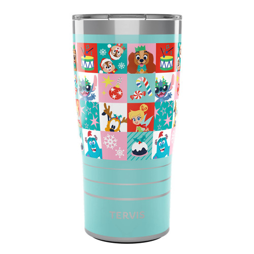 Tervis Traveler Disney 100 Holiday Icons Triple Walled Insulated Tumbler Travel Cup Keeps Drinks Cold & Hot, 20oz, Stainless Steel