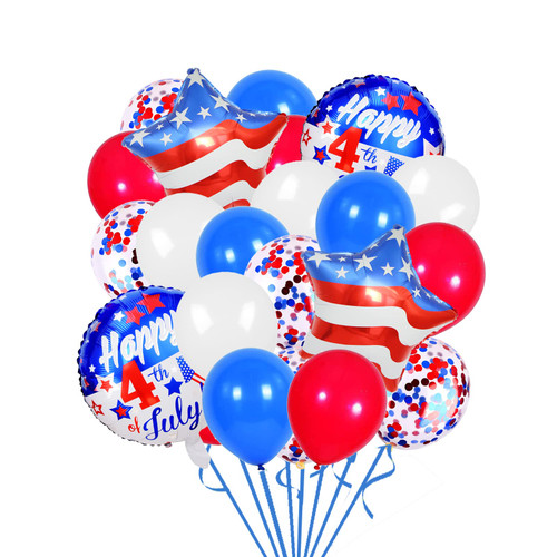 Blue Red White Balloons with Confetti Balloon for 4th of July Decorations Independence Day Patriotic Anniversary,Independence Day Foil Balloons,American Flag Balloons,USA Red Blue White Party Balloons Blue Red White Balloons with Confetti Balloon for 4th of July Decorations Independence Day Patriotic Anniversary,Independence Day Foil Balloons,American Flag Balloons,USA Red Blue White Party Balloons