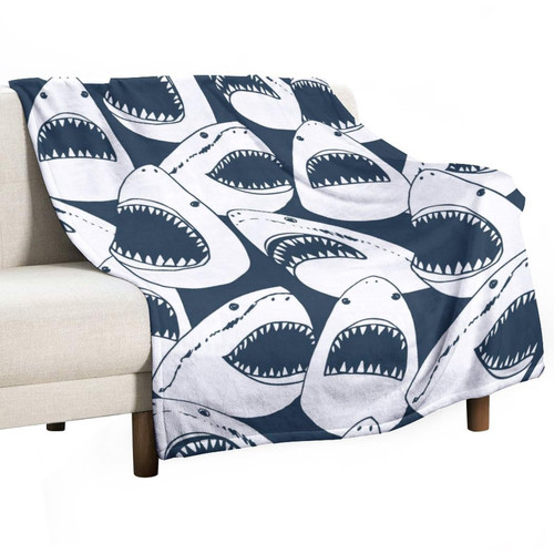 Lurnise Blankets Shark Fish Flannel Blanket Cozy Bedding Throw Blankets for Sofa Couch Chair Office 30"x40" Lurnise Blankets Shark Fish Flannel Blanket Cozy Bedding Throw Blankets for Sofa Couch Chair Office 30"x40"