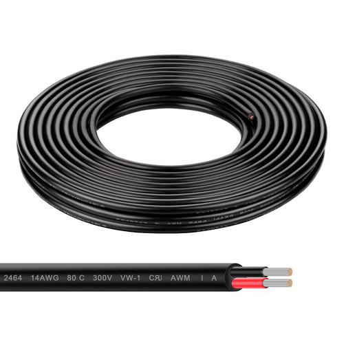 Geosiry 18 Gauge Electrical Wire, 50FT Stranded Tinned Copper Wire, Flexible 18 AWG Wire for LED Strips Lamps Lighting Marines Automotive (18AWG 50FT)