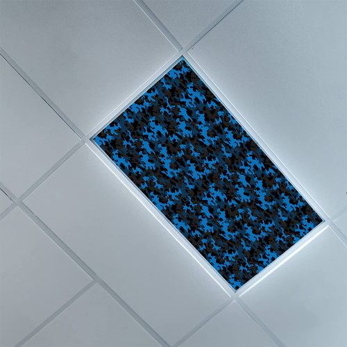 Fluorescent Light Covers for Ceiling Light Diffuser Panels-Camouflage Pattern-Fluorescent Light Covers for Classroom Office-Office & Classroom Decorations,Army Green Black Blue
