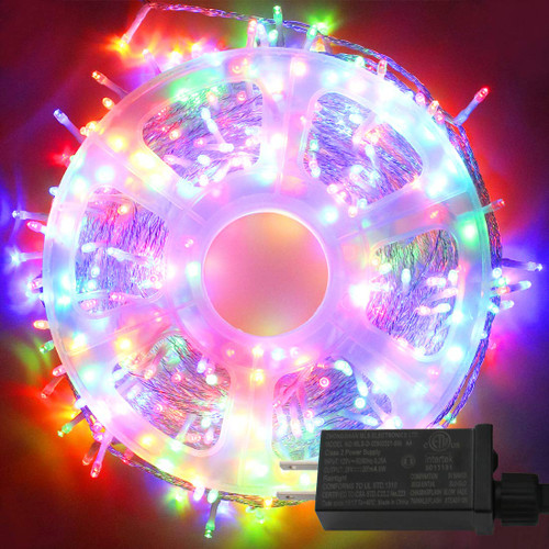 YAOZHOU Christmas String Lights Indoor Outdoor IP44 Waterproof 196.8Ft 600LED 8 Modes Multicolor Fairy Decor Lights for Holiday, Party,Wedding,Garden(Multicolor)