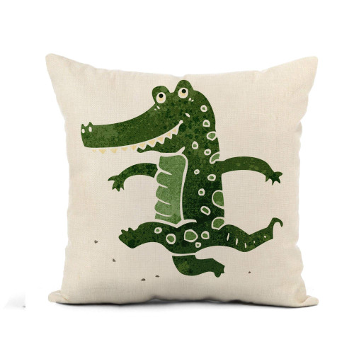 Awowee Flax Throw Pillow Cover Watercolor Alligator Retro Cartoon Dancing Crocodile Colorful Animals Zoo 18x18 Inches Pillowcase Home Decor Square Cotton Linen Pillow Case Cushion Cover Awowee Flax Throw Pillow Cover Watercolor Alligator Retro Cartoon Dancing Crocodile Colorful Animals Zoo 18x18 Inches Pillowcase Home Decor Square Cotton Linen Pillow Case Cushion Cover