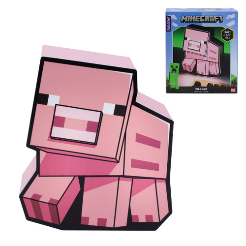 Minecraft Pig Night Light | Officially Licensed Minecraft Bedroom Decor and Desk Lamp