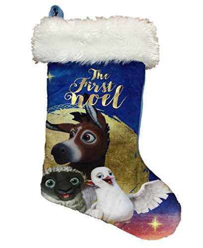 The Star Movie *The First Noel* Christian Nativity Scene Holiday Blue Christmas Stocking
