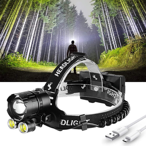 XLENTGEN LED Headlamp 15000 Lumen Rechargeable Headlamps High Lumens XHP160 Headlight with COB Lights, Waterproof Head Lamp Zoomable for Camping, Hiking, Fishing, Emergencies XLENTGEN LED Headlamp 15000 Lumen Rechargeable Headlamps High Lumens XHP160 Headlight with COB Lights, Waterproof Head Lamp Zoomable for Camping, Hiking, Fishing, Emergencies