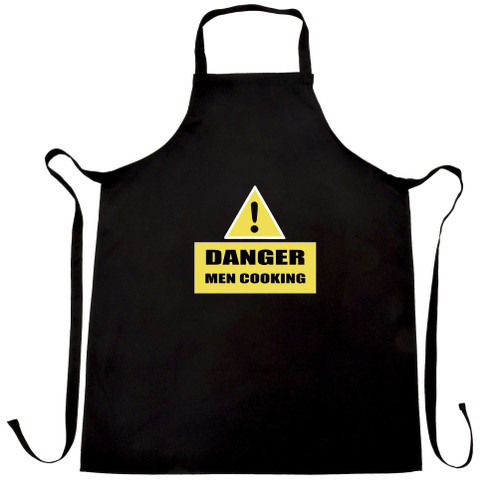 Novelty Barbecue Chef's Apron Danger! Men Cooking Sign BBQ Chef Cooking Warning Black One Size
