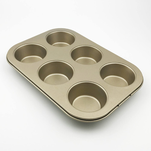 For Bake Carbon Steel Nonstick Bakeware Muffin Pan (6-Cup)