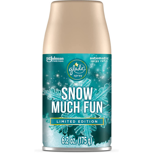 Glade Automatic Spray Refill and Holder Kit, Air Freshener for Home and Bathroom, Snow Much Fun, 6.2 Oz