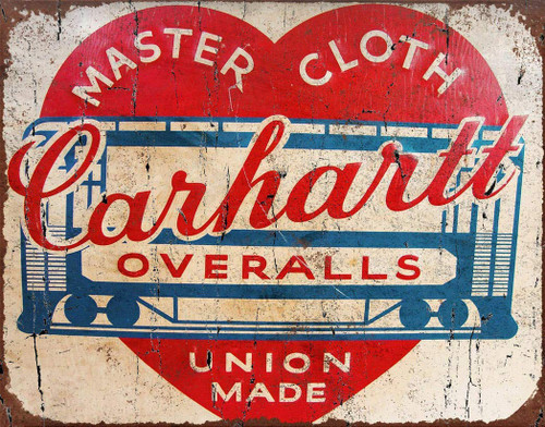 Keviewly Carhartt Overalls Tin Sign Vintage Wall Poster Retro Iron Painting Metal Plaque Sheet for Bar Cafe Garage Home Gift Birthday Wedding