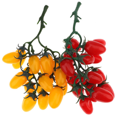 Gresorth 2 Pack Lifelike Artificial Cherry Tomatoes Fake Tomato for Home House Kitchen Cabinet Decoration Gresorth 2 Pack Lifelike Artificial Cherry Tomatoes Fake Tomato for Home House Kitchen Cabinet Decoration