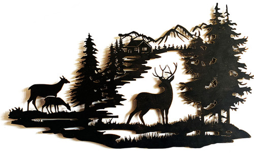 Remenna Cabin Decor Metal Deer Wall Art Rustic Wall Decor Hanging for Bathroom Living Room Bedroom Indoor Outdoor 22x13 Inches Remenna Cabin Decor Metal Deer Wall Art Rustic Wall Decor Hanging for Bathroom Living Room Bedroom Indoor Outdoor 22x13 Inches