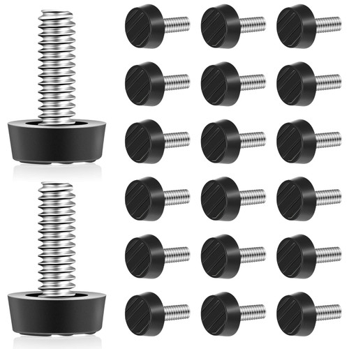 Hotop 1/4-20 UNC Thread Adjustable Furniture Levelers Screw in Galvanized Steel Glide Furniture Leveling Feet Screw on Floor Leveler for Table,Chair, Cabinet, Patio Furniture Workbench Legs(20 Pack)