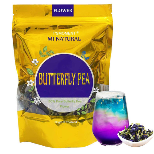Butterfly Pea Flower Tea, Pure Natural Butterfly Pea Tea, Premium Dried Butterfly Pea Flower for Blue & Purple Tea Drinks and Food Coloring, 50g(1.76 Oz.) Butterfly Pea Flower Tea, Pure Natural Butterfly Pea Tea, Premium Dried Butterfly Pea Flower for Blue & Purple Tea Drinks and Food Coloring, 50g(1.76 Oz.)