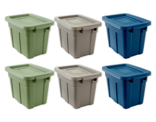 Organize Your Home Small Spaces Colorful Storage Bins with Lids, 6 Pack, Stackable Small Plastic Containers for Organization and Storage, Great for Home or Office, 1.7 Quart Bins with Lids